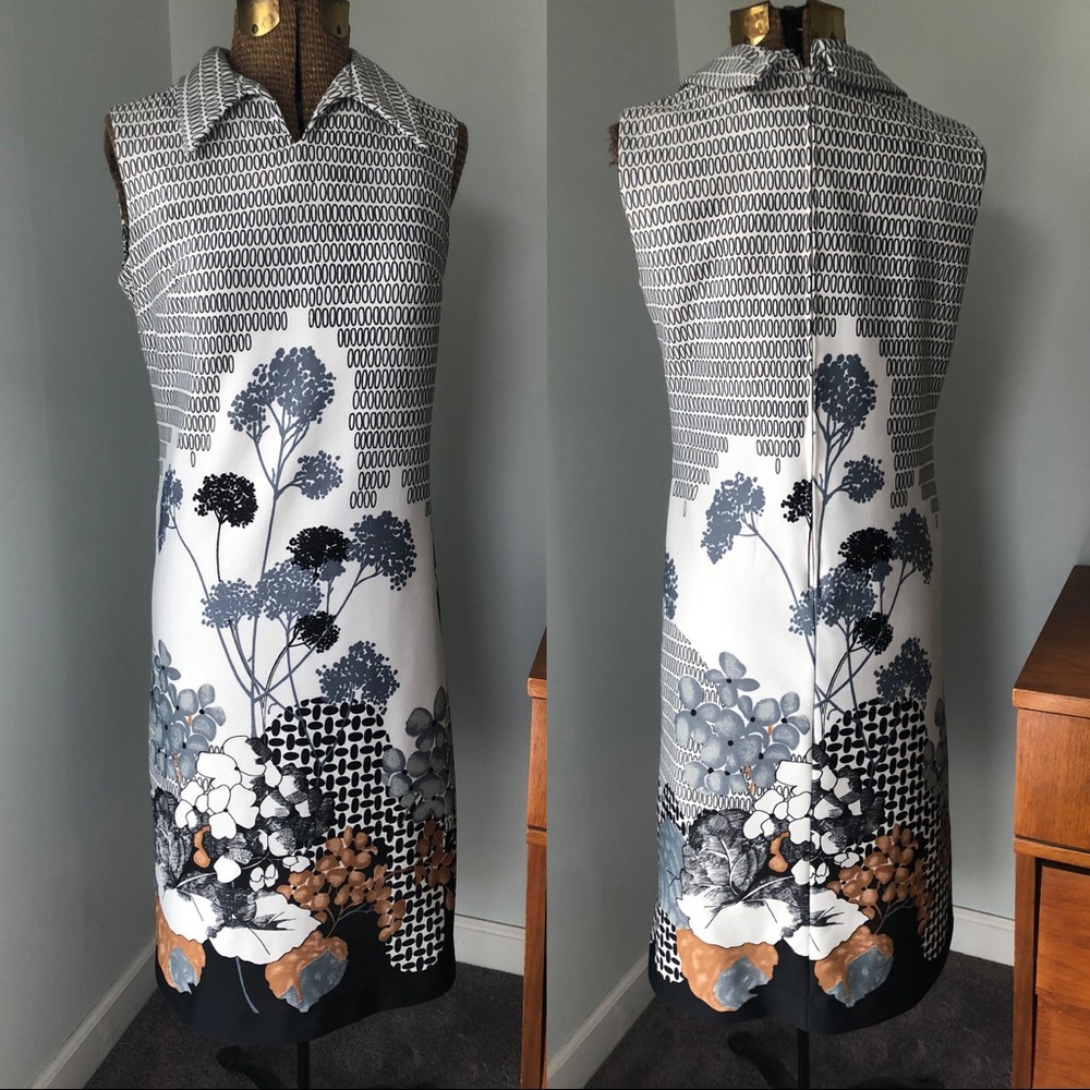 Vintage Tree Print Shift dress